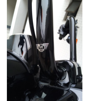 Kit Rider para Harley-Davidson Touring Road King com Embreagem Mecânica: Guidão Ape Hanger Robust 1.1/4" + Cabos - Preto