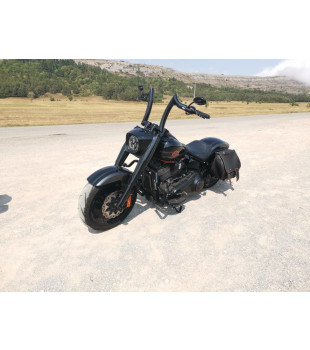 Kit Guidão Diablo Rhino 2” + Cabos Mecânicos com Acelerador Eletrônico para Harley-Davidson Softail Line - Preto