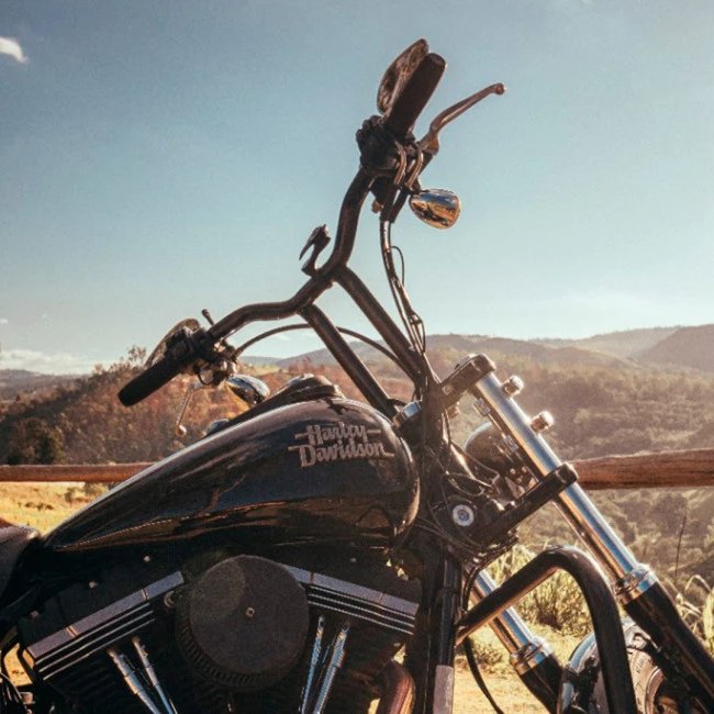 Guidão Sun Bar Pullback Robust 1.1/4" para Harley-Davidson Softail Sport Glide - Preto