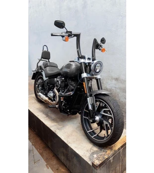 Guidão King Curve Rhino 2" para Harley-Davidson Softail Sport Glide - Preto