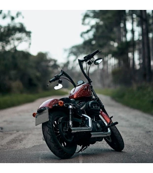 Guidão Diablo Quinado Robust 1.1/4" para Harley-Davidson Sportster - Preto