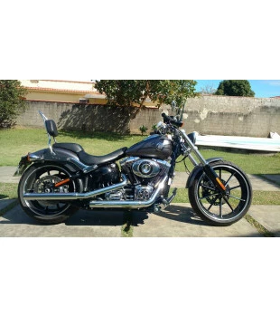 Sissy Bar King 20" Destacável para Harley-Davidson Softail Breakout sem Bagageiro - Inox Polido