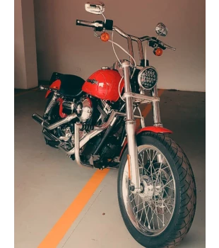 Guidão Sun Bar Pullback Robust 1.1/4" para Harley-Davidson Dyna - Inox Polido