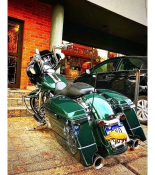 Kit Guidão Front Diablo Rhino 2” + Cabos Mecânicos com Embreagem Hidráulica para Harley-Davidson Touring Electra, Street e Ultra Glide - Inox Polido