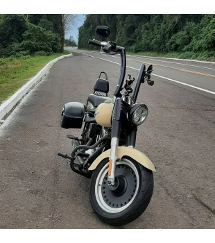 Kit Guidão King Rhino 2” + Cabos Mecânicos com Acelerador Eletrônico para Harley-Davidson Softail Line - Preto