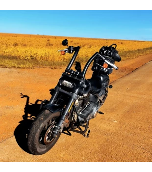 Guidão Front King Rhino 2" para Harley-Davidson Softail Fat Bob - Preto