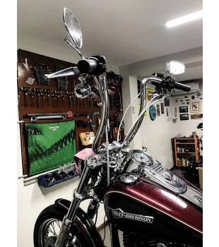 Guidão Ape Hanger Curve Robust 1.1/4" para Harley-Davidson Dyna - Inox Polido