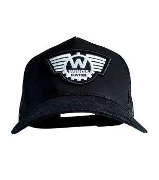 Boné Old Custom Trucker Preto - Wings Custom
