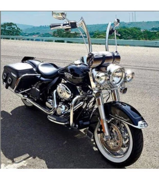 Guidão Diablo Classic Robust 1.1/4" para Harley-Davidson Touring Road King - Inox Polido