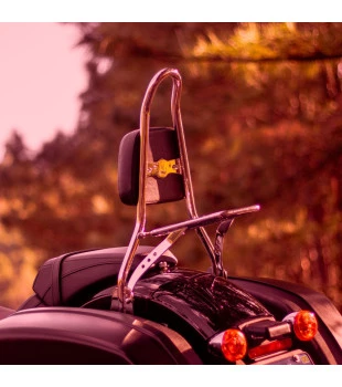 Sissy Bar King 20" Destacável para Harley-Davidson Softail Sport Glide com Bagageiro Removivel - Inox Polido