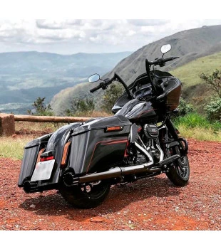 Guidão Diablo Classic Robust 1.1/4" para Harley-Davidson Touring Road Glide - Preto