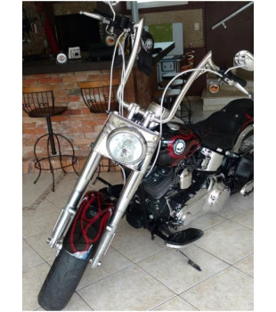 Guidão Diablo Classic Robust 1.1/4" para Harley-Davidson Softail Sport Glide - Inox Polido