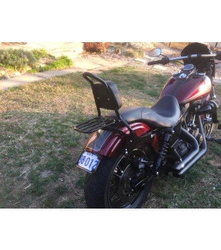 Sissy Bar King 20" Destacável para Harley-Davidson Dyna com Bagageiro Removivel - Preto