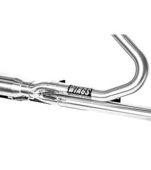 Escapamento Super Sport Standard Wings - El Camino para Harley-Davidson Touring motor Twin Cam - Inox Escovado