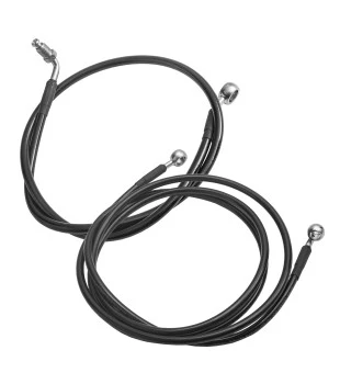 Kit Guidão Ape Curve Rhino 2” + Cabos Mecânicos com Embreagem Hidráulica para Harley-Davidson Touring Road Glide - Preto