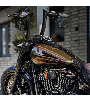 Guidão Mad Dogger Curve Rhino 2" para Harley-Davidson Softail Fat Bob - Preto