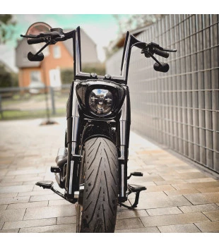 Guidão Mad Dogger Curve Rhino 2" para Harley-Davidson Softail Sport Glide - Preto
