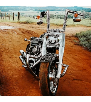 Protetor de Motor King Rhino 2" para Harley-Davidson Softail Fat Boy 2018 a 2024 - Inox Polido