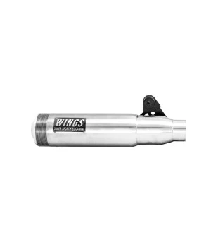 Ponteira Super Sport Stock Wings - El Camino para Harley-Davidson Softail Motor M8 - Inox Escovado