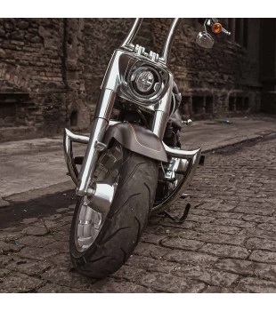 Protetor de Motor Diablo Rhino 2" para Harley-Davidson Softail Fat Boy 2018 a 2024 - Inox Polido