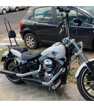 Sissy Bar King 30" Destacável para Harley-Davidson Softail Breakout com Bagageiro Removivel - Preto