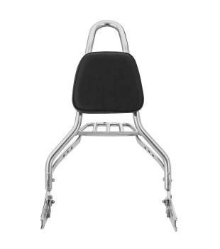 Sissy Bar King 20" Destacável para Harley-Davidson Softail Fat Bob com Bagageiro Removivel - Inox Polido