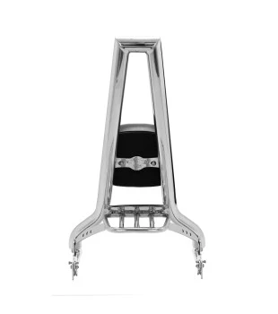 Sissy Bar Brutale Squarebone 25" Destacável para Harley-Davidson Softail Street Bob com Bagageiro Removível - Inox Polido