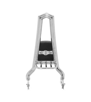 Sissy Bar Brutale Backbone 25" Destacável para Harley-Davidson Softail Street Bob com Bagageiro Removível - Inox Polido