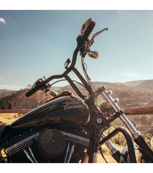 Guidão Sun Bar Pullback Robust 1.1/4" para Harley-Davidson Sportster - Preto