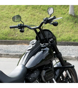 Guidão Sun Bar Pullback Robust 1.1/4" para Harley-Davidson Softail Low Rider S - Inox Polido