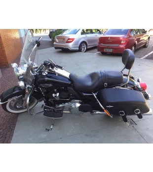 Sissy Bar King Low 16" Destacável para Harley-Davidson Touring Ultra Glide sem Bagageiro - Inox Polido