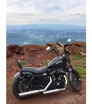 Sissy Bar King 20" Destacável para Harley-Davidson Sportster sem Bagageiro - Preto