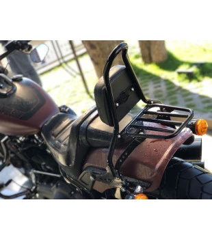Sissy Bar King 20" Destacável para Harley-Davidson Softail Fat Bob com Bagageiro Removivel - Preto