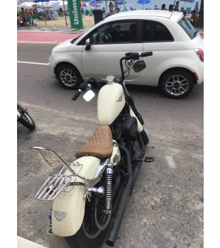 Sissy Bar King 20" Destacável para Harley-Davidson Sportster com Bagageiro Removivel - Inox Polido