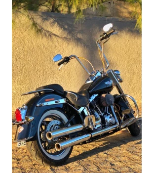 Guidão Ape Hanger Classic Robust 1.1/4" para Harley-Davidson Softail Deluxe - Inox Polido