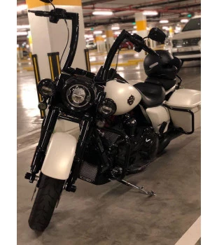 Kit Guidão King Rhino 2” + Cabos Mecânicos com Embreagem Mecânica para Harley-Davidson Touring Road King - Preto