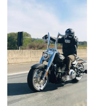 Guidão Diablo Rhino 2" para Harley-Davidson Softail Fat Boy - Inox Polido