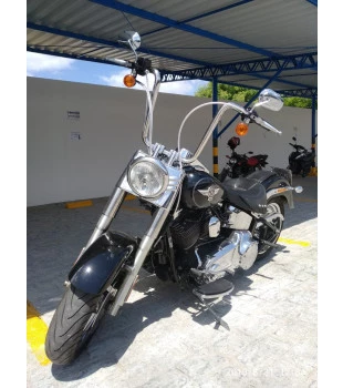 Guidão Ape Hanger Classic Robust 1.1/4" para Harley-Davidson Softail Fat Boy - Inox Polido