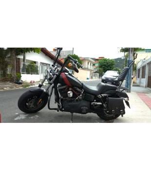 Guidão King Classic Robust 1.1/4" para Harley-Davidson Softail Fat Bob - Preto