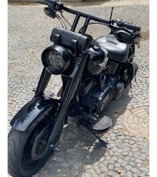 Guidão T-Bar Classic Robust 1.1/4" para Harley-Davidson Softail Fat Bob - Preto