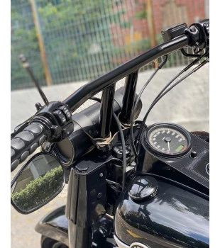 Guidão T-Bar Classic Robust 1.1/4" para Harley-Davidson Softail Street Bob - Preto