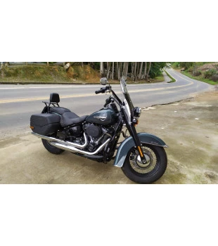 Sissy Bar King Low 16" Destacável para Harley-Davidson Softail Heritage sem Bagageiro - Preto