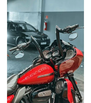 Kit Guidão Diablo Rhino 2” + Cabos Mecânicos com Embreagem Hidráulica para Harley-Davidson Touring Road Glide - Preto