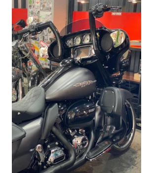 Kit Guidão Front King Rhino 2” + Cabos Mecânicos com Embreagem Hidráulica para Harley-Davidson Touring Electra, Street e Ultra Glide - Preto