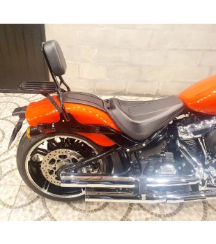 Sissy Bar King Low 16" Destacável para Harley-Davidson Softail Breakout com Bagageiro Removivel - Preto