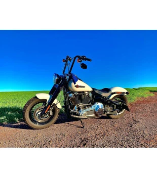 Guidão Ape Hanger Classic Robust 1.1/4" para Harley-Davidson Softail Slim - Preto