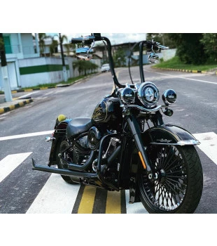 Guidão Ape Hanger Curve Robust 1.1/4" para Harley-Davidson Softail Heritage - Preto