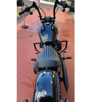 Guidão Diablo Quinado Robust 1.1/4" para Harley-Davidson Softail Street Bob - Preto