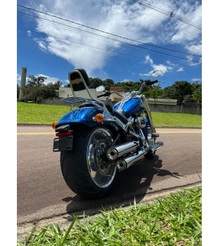 Sissy Bar King Low 16" Destacável para Harley-Davidson Softail Breakout com Bagageiro Removivel - Inox Polido