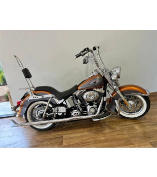 Kit Viagem King para Harley-Davidson Softail - Sissy Bar 30" com Bagageiro + Protetor de Motor - Inox Polido